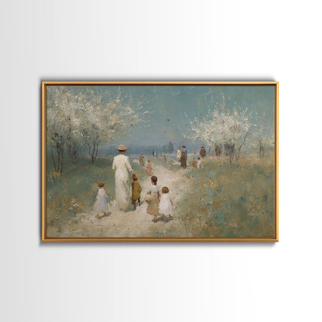 Garden Of Peace – Framed Canvas Print – Christian Art Print – Jesus Painting – Christian Wall Art – Christmas Canvas Wall Art – Christian D