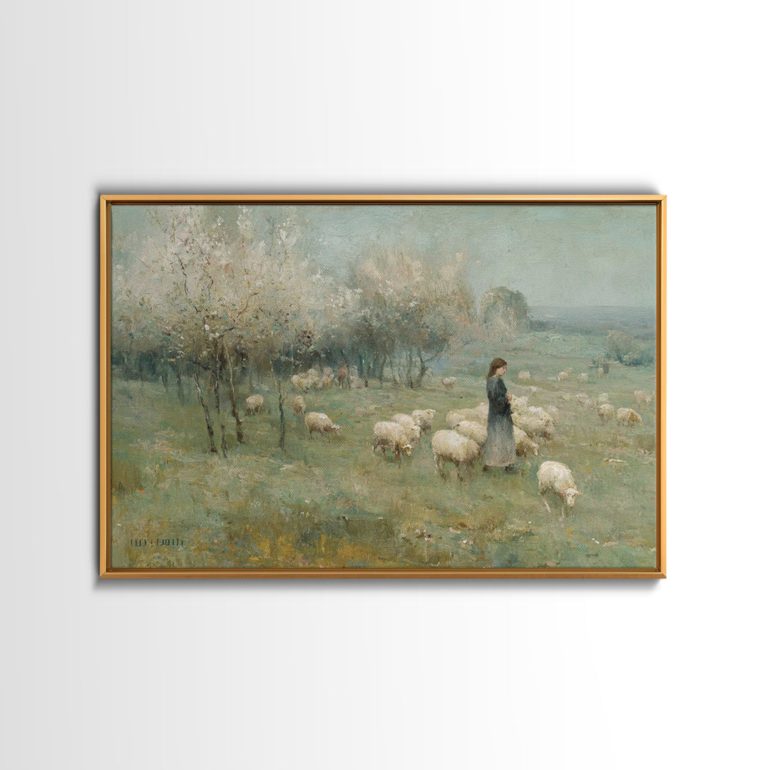 Heavenly Messenger – Framed Canvas Print – Christian Wall Art – Christian Art Canvas – Jesus Painting – Christian Christmas Art – Christian