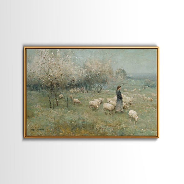 Heavenly Messenger – Framed Canvas Print – Christian Wall Art – Christian Art Canvas – Jesus Painting – Christian Christmas Art – Christian