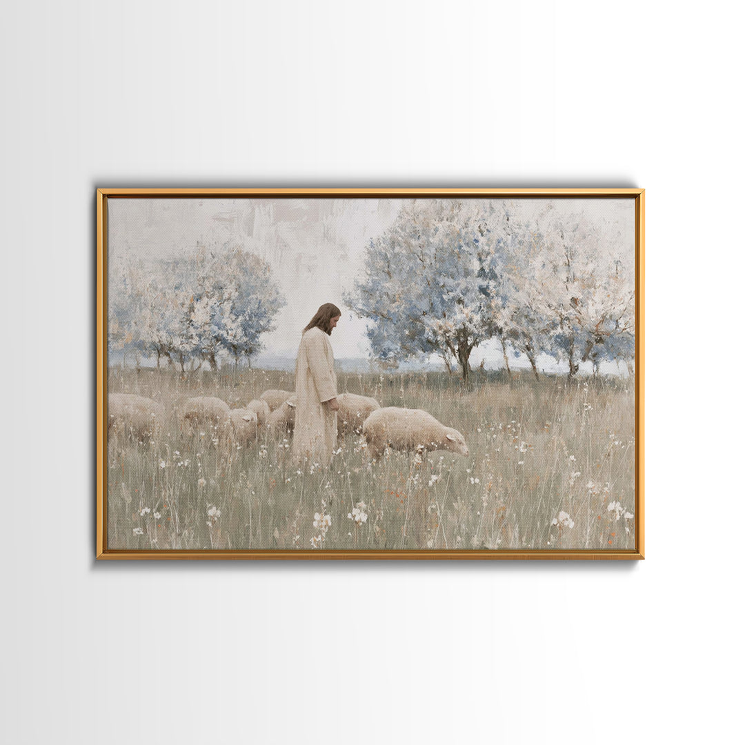 Evening Crosslight – Framed Canvas Print – Christian Art – Moody Christian Art – Christian Art Print – Christmas Wall Art – Unique Christia
