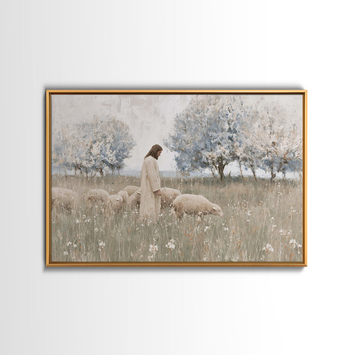 Evening Crosslight – Framed Canvas Print – Christian Art – Moody Christian Art – Christian Art Print – Christmas Wall Art – Unique Christia