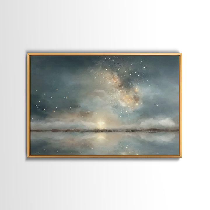 Childlike Wonder – Framed Canvas Print – Christian Art Print – Christian Wall Art – Christmas Art Prints – Christian Art Canvas – Christian