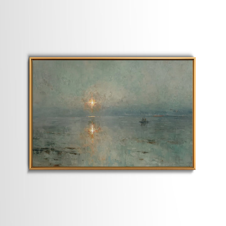 Stable Light – Framed Canvas Print – Christian Christmas Art – Christian Art Work – Christian Art Canvas – Moody Christmas Art – Christmas