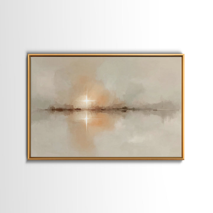 Golden Nativity Glow – Framed Canvas Print – Christian Art – Framed Christian Art – Christmas Art Prints – Christian Art Canvas – Christian
