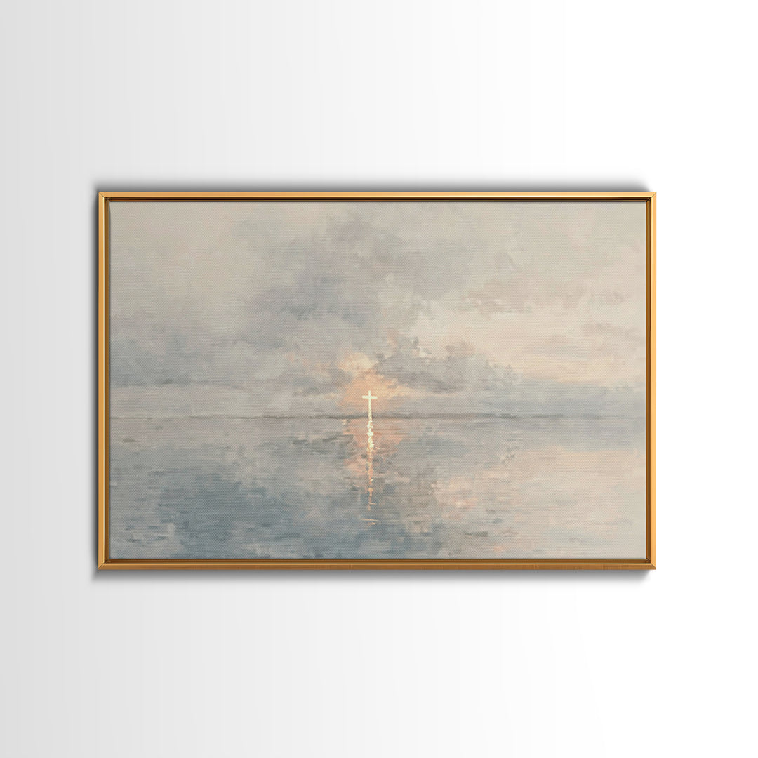 Heaven’s Quiet Manger – Framed Canvas Print – Christian Wall Art – Christian Art Canvas – Christmas Art – Christian Art Print – Christian C