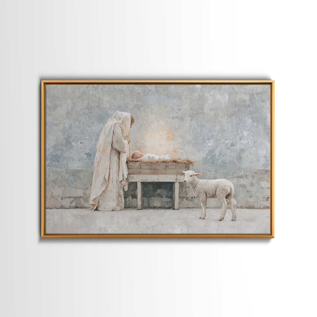 Mountain of Grace – Framed Canvas Print – Christian Art Canvas – Christian Wall Art – Vintage Christian Art – Christian Art – Christian Gif