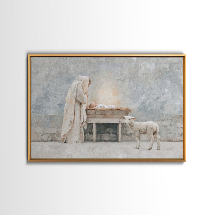 Mountain of Grace – Framed Canvas Print – Christian Art Canvas – Christian Wall Art – Vintage Christian Art – Christian Art – Christian Gif