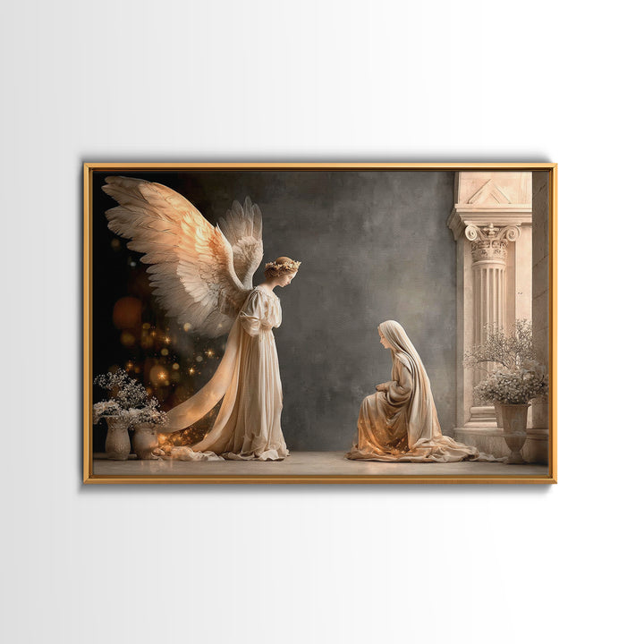 Light of Grace, Framed Canvas Print, Christian Art Canvas, Christian Wall Art, Subtle Christian Art, Christian Christmas Art, Christian Gif