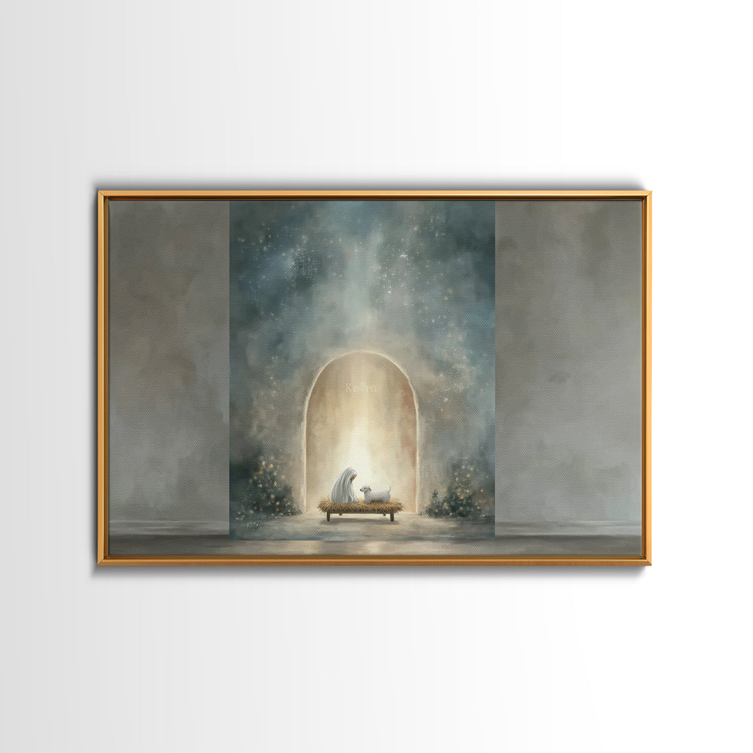 Bread Of Grace – Framed Canvas Print – Christian Wall Art – Christian Art Canvas – Christian Painting – Christian Decor – Christmas Wall Ar