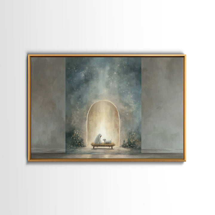 Bread Of Grace – Framed Canvas Print – Christian Wall Art – Christian Art Canvas – Christian Painting – Christian Decor – Christmas Wall Ar