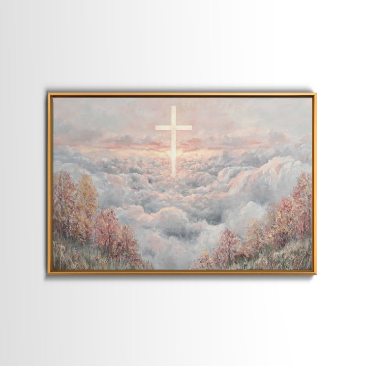 Radiant Lily Grace, Framed Canvas Print, Christian Painting, Christian Decor, Christian Wall Art, Christian Art Canvas, Christmas Wall Art
