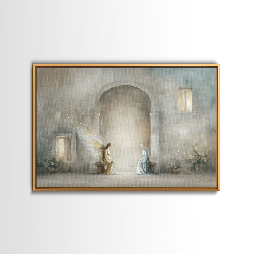 Divine Whisper – Framed Canvas Print – Christian Art Canvas – Minimalist Christian Art – Christian Wall Art – Christian Art – Christmas Art