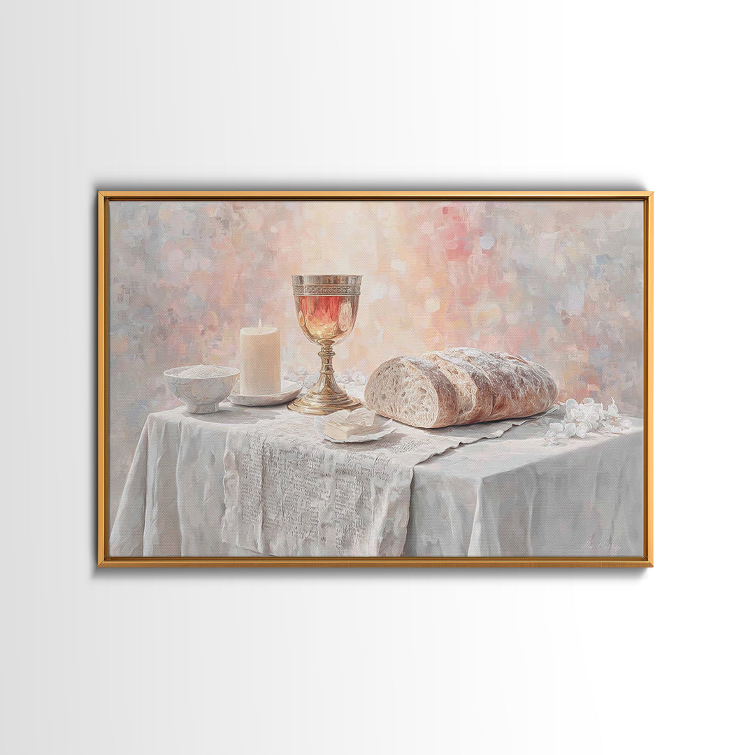Heavenly Lily Calm – Framed Canvas Print – Christian Art Canvas – Christian Wall Art – Christian Painting – Christian Decor – Christmas Wal