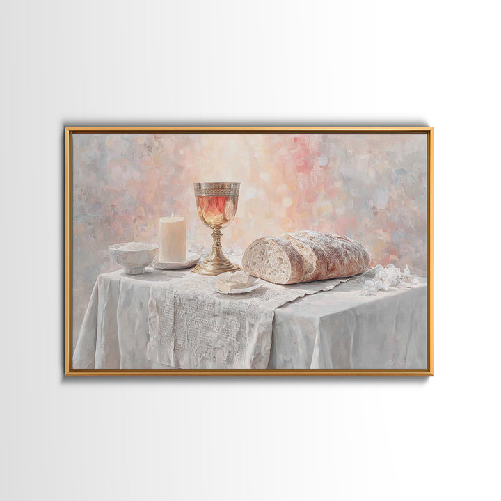 Heavenly Lily Calm – Framed Canvas Print – Christian Art Canvas – Christian Wall Art – Christian Painting – Christian Decor – Christmas Wal