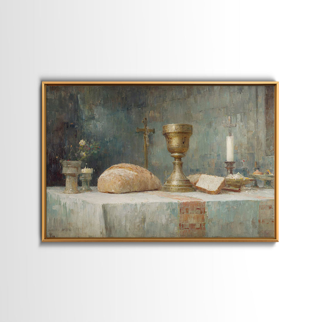 Chalice of Peace - Framed Canvas Print - Christian Art Canvas - Christian Painting - Christian Wall Art - Jesus Painting - Christmas Wall A