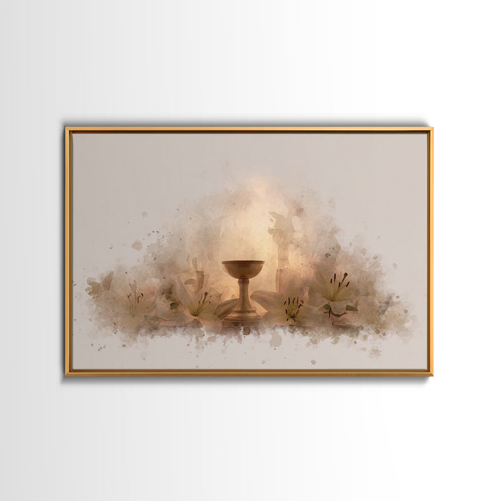 Divine Arrival - Framed Canvas Print - Christian Wall Art - Christmas Wall Art - Jesus Painting - Christian Art Canvas - Christian Painting