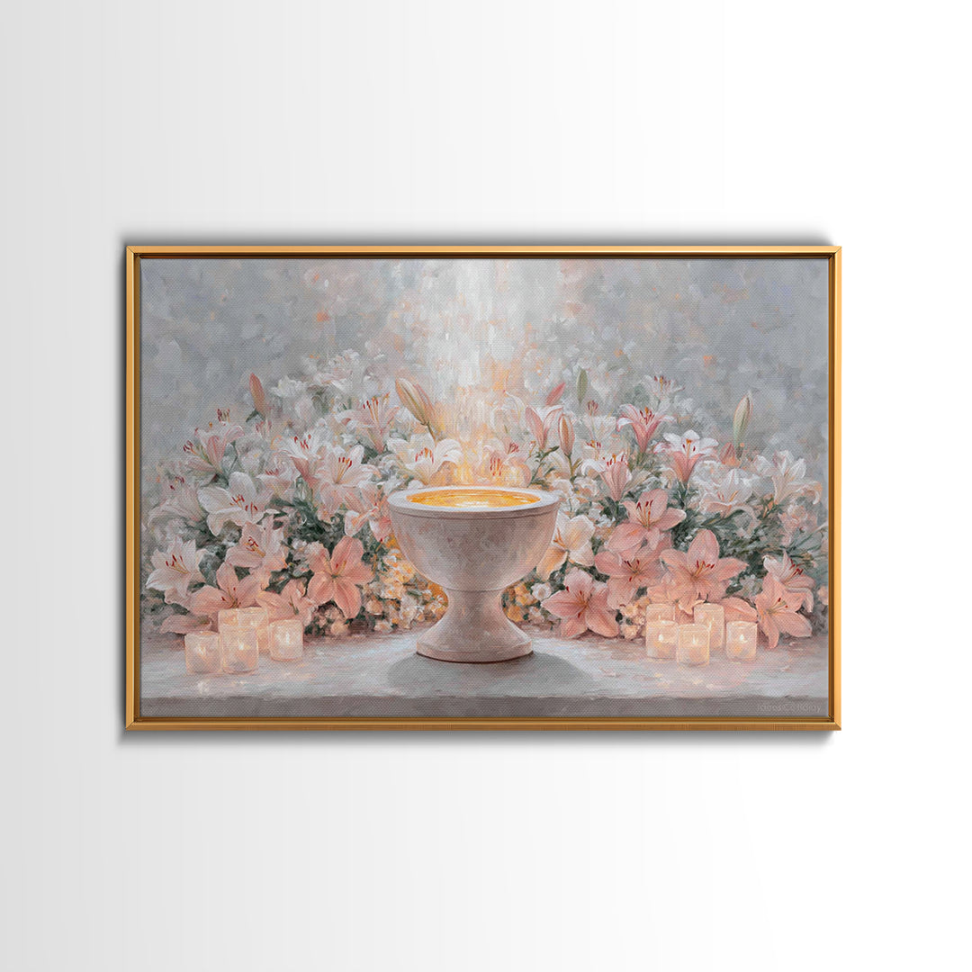 Angel’s Promise - Framed Canvas Print - Christian Art Canvas - Jesus Painting - Christian Painting - Christian Wall Art - Christmas Wall Ar