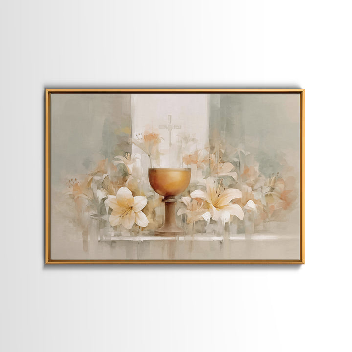 Winter Reverence - Framed Canvas Print - Christmas Wall Art - Christian Painting - Jesus Painting - Christian Art Canvas - Christian Wall A