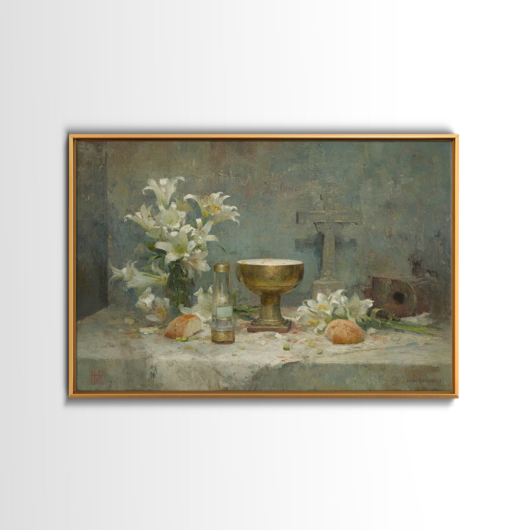 Way Of The Lamb | Framed Canvas Print | Christian Art Canvas | Christian Christmas Art | Christian Wall Art
