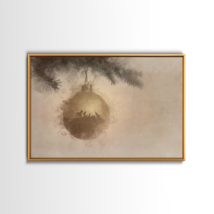 Path Of Redemption, Framed Canvas Print, Christian Wall Art, Christian Christmas Art, Christian Art Canvas