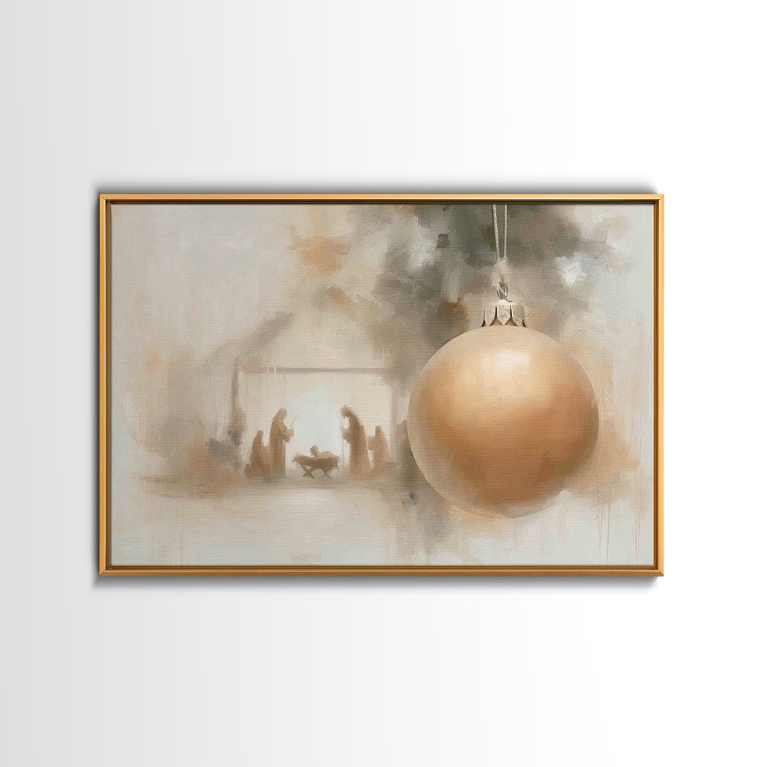 Crown Of Sorrows – Framed Canvas Print – Christian Christmas Art – Christian Wall Art – Christian Art Canvas