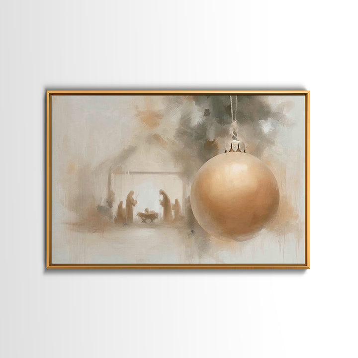Crown Of Sorrows – Framed Canvas Print – Christian Christmas Art – Christian Wall Art – Christian Art Canvas