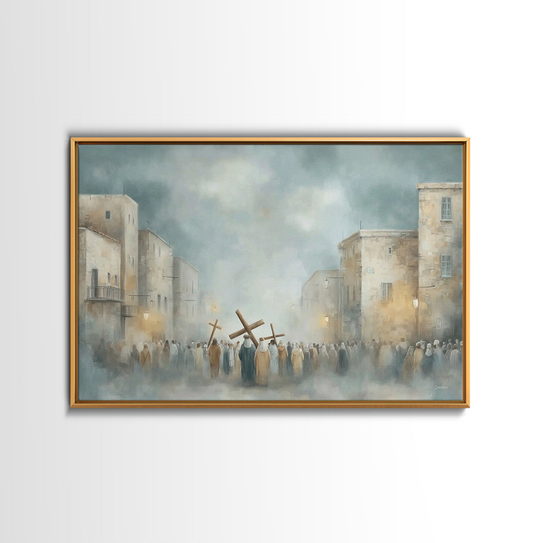 Heavenly Harps – Framed Canvas Print – Christian Wall Art – Christian Art Canvas – Christmas Art – Christian Christmas Art – Christian Deco