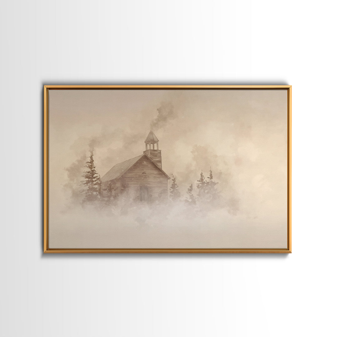 Cloudwalk Reverence – Framed Canvas Print – Jesus Painting – Christian Art Canvas – Subtle Christian Art – Christian Paintings