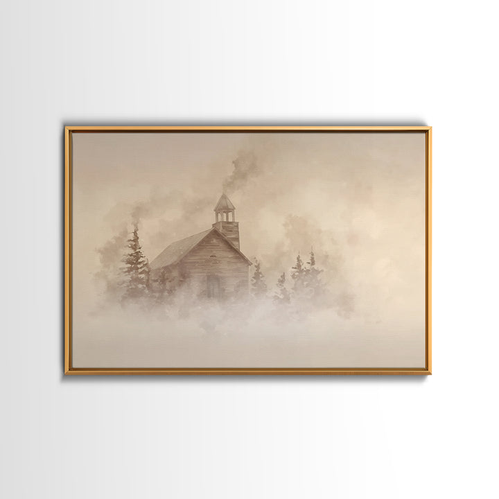 Cloudwalk Reverence – Framed Canvas Print – Jesus Painting – Christian Art Canvas – Subtle Christian Art – Christian Paintings