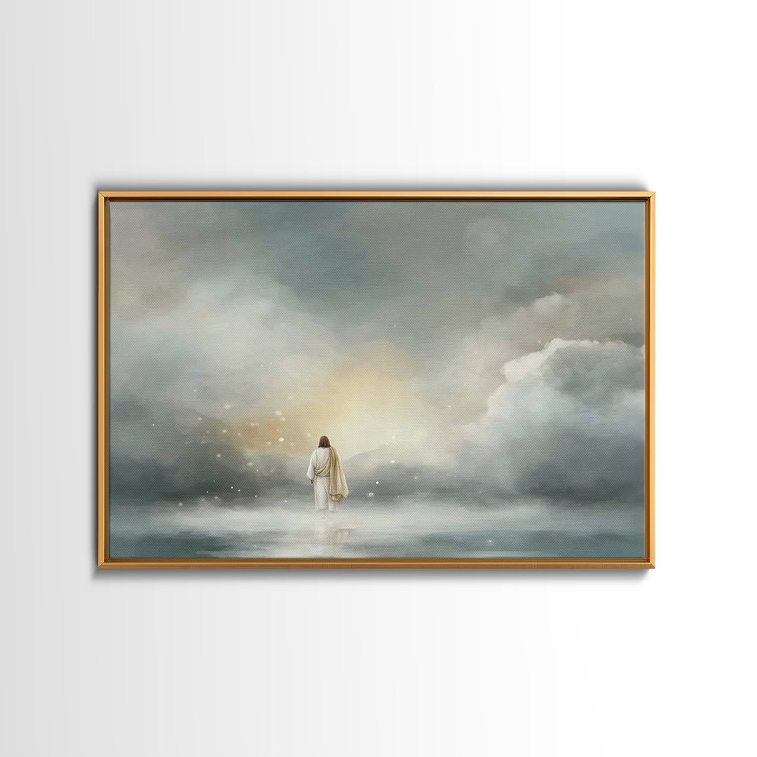 Peaceful Lily Rest, Framed Canvas Print, Christian Art Canvas, Christian Wall Art, Christian Art Print, Subtle Christian Paintings, Christi