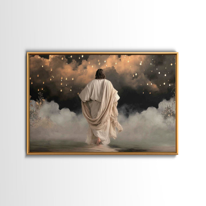 Graceful Meadow Cross – Framed Canvas Print – Christian Art Canvas – Christmas Wall Art – Jesus Painting – Christian Wall Art – Christian D