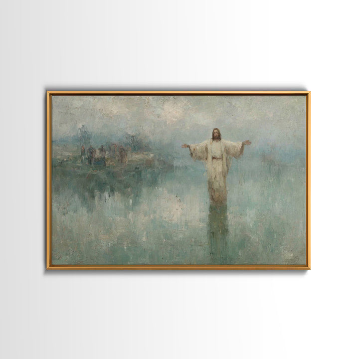 Rose Dawn Promise – Framed Canvas Print – Jesus Painting – Christian Decor – Christian Art Canvas – Christian Wall Art – Christmas Wall Art