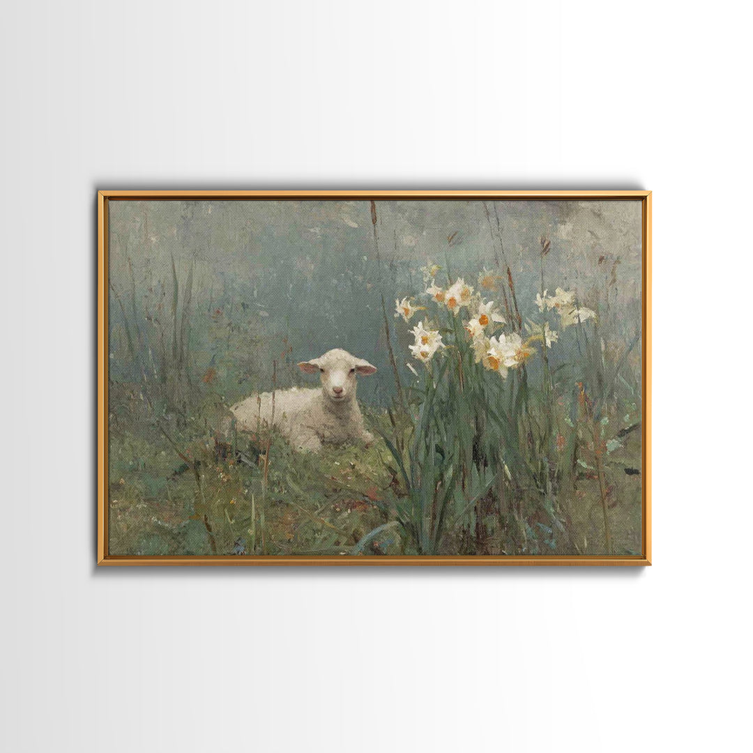 Blossoms Of Mercy | Framed Canvas Print | Christian Wall Art | Jesus Painting | Christmas Wall Art | Christian Decor | Christian Art Canvas