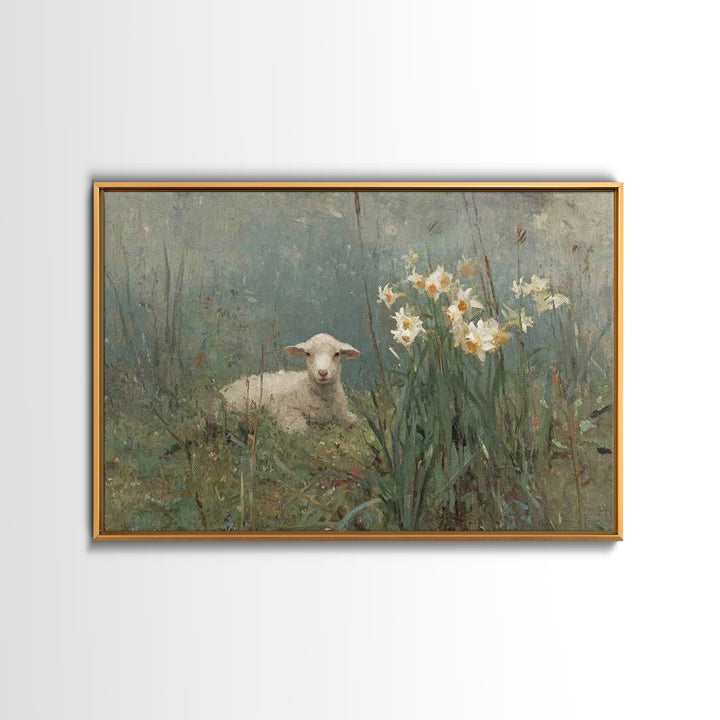 Blossoms Of Mercy | Framed Canvas Print | Christian Wall Art | Jesus Painting | Christmas Wall Art | Christian Decor | Christian Art Canvas