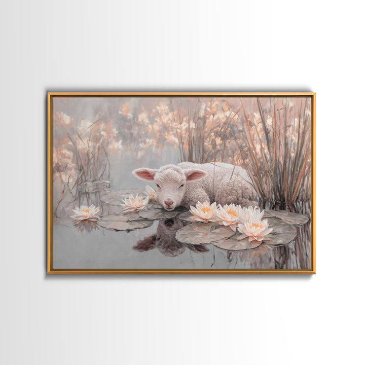 Quiet Shepherd Hope | Framed Canvas Print | Christian Art Canvas | Christian Decor | Christian Wall Art | Jesus Painting | Christmas Wall A