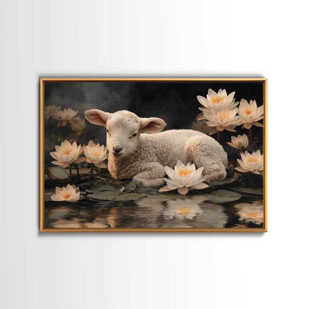 Morning Hymn Light | Framed Canvas Print | Christmas Wall Art | Christian Wall Art | Christian Art Canvas | Jesus Painting | Christian Deco