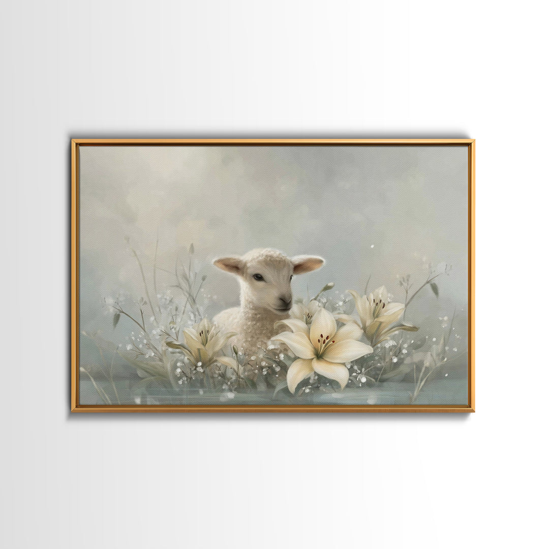Silent Evening Church, Framed Canvas Print, Christian Decor, Christian Wall Art, Jesus Painting, Christian Art Canvas, Christmas Wall Art