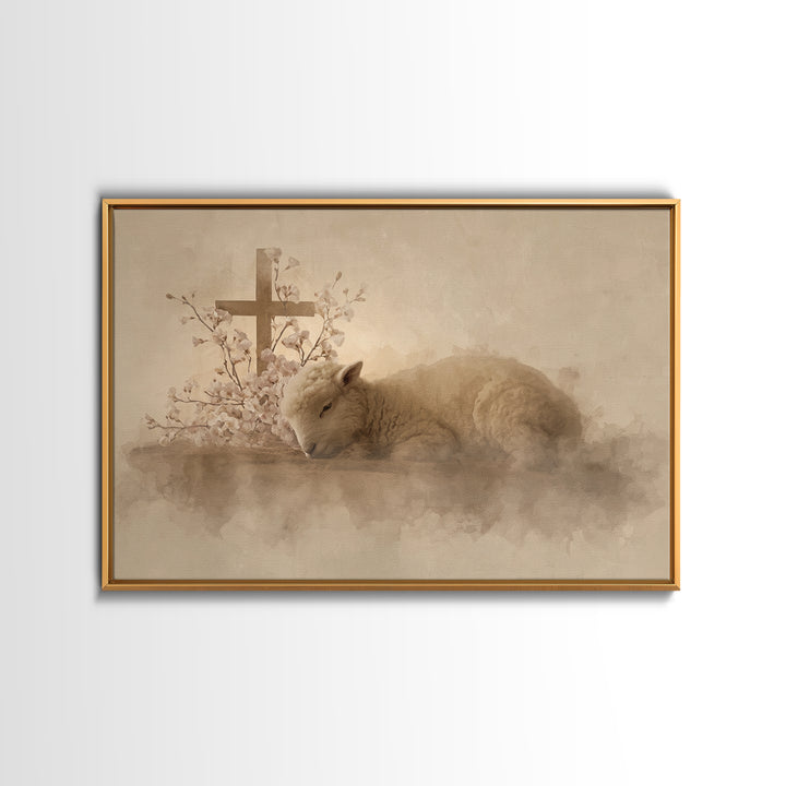 Heavenly Stillness – Framed Canvas Print – Christian Wall Art – Christian Art Print – Minimalist Christian Art – Christian Christmas Art –