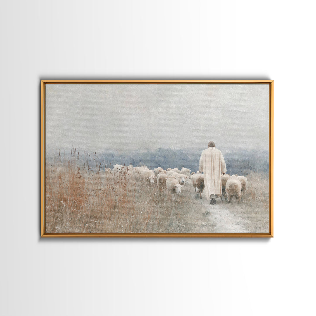 Fields Of Guidance – Framed Canvas Print – Christian Wall Art – Jesus Canvas Art – Christian Art Print – Christian Gift – Christian Art Pai