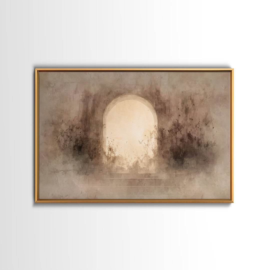Sacred Dawn Path | Framed Canvas Print | Christian Art Canvas | Minimalist Christian Art | Christian Wall Art | Christian Art Prints | Chri