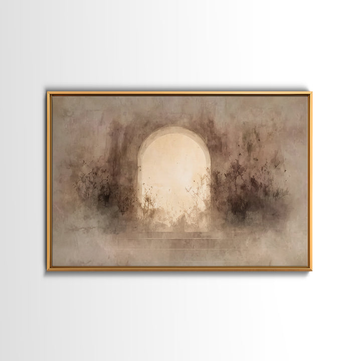 Sacred Dawn Path | Framed Canvas Print | Christian Art Canvas | Minimalist Christian Art | Christian Wall Art | Christian Art Prints | Chri