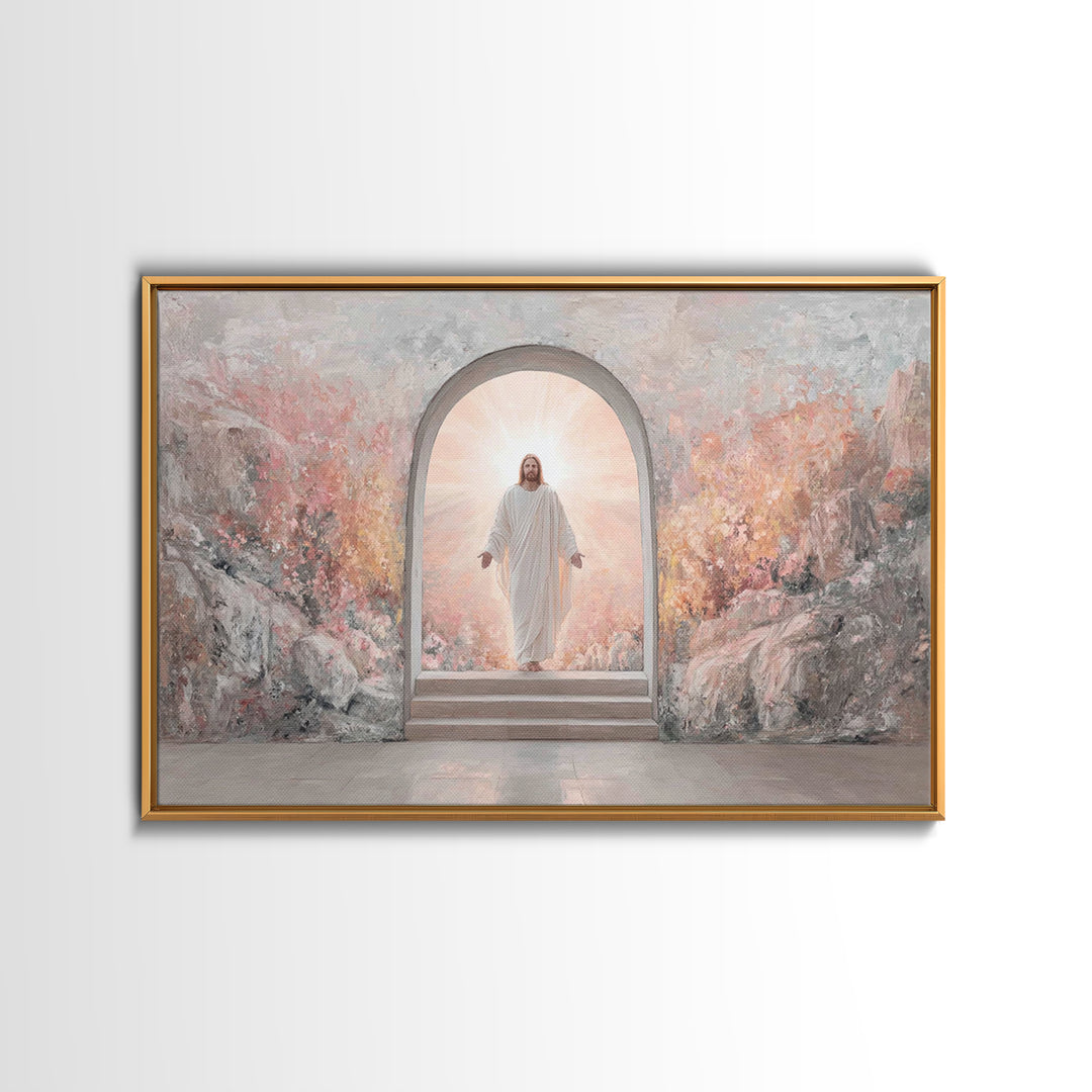 Resurrection Light – Framed Canvas Print – Christian Wall Art – Christian Art Canvas – Christian Gift Ideas – Christian Art Prints – Modern