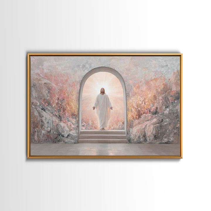Resurrection Light – Framed Canvas Print – Christian Wall Art – Christian Art Canvas – Christian Gift Ideas – Christian Art Prints – Modern