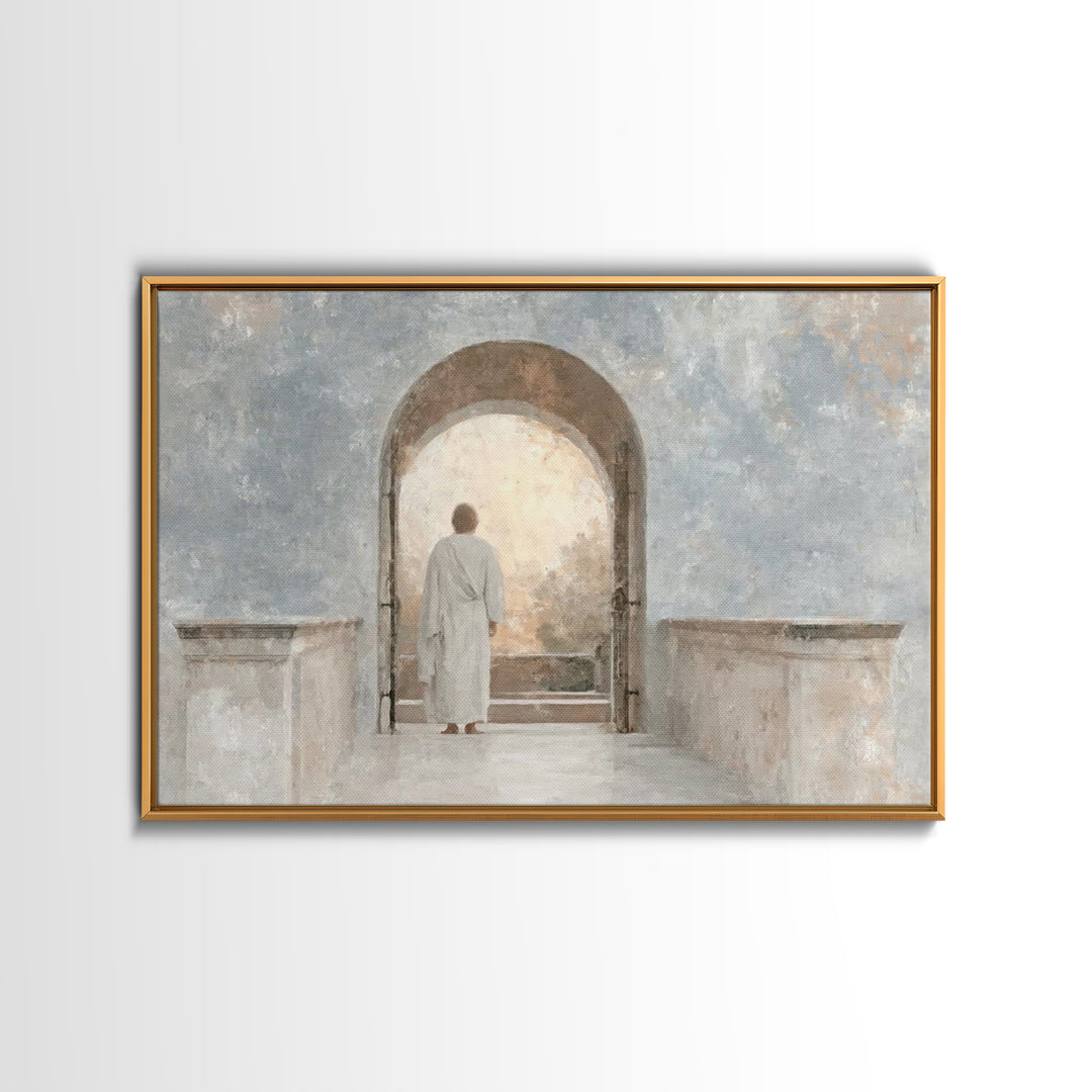Graceful Morning Walk | Framed Canvas Print | Christian Wall Art | Christian Art Canvas | Subtle Christian Art | Christian Art Prints | Chr