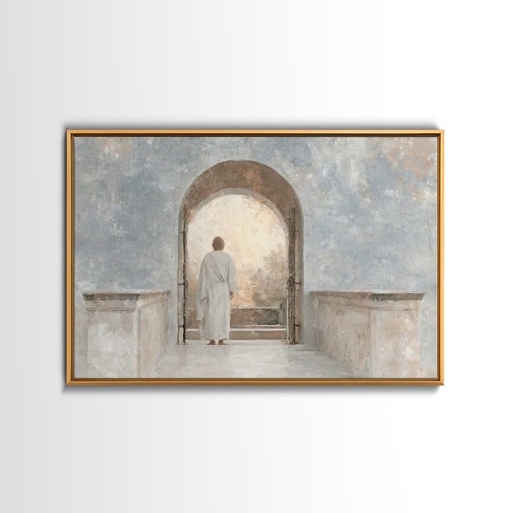 Graceful Morning Walk | Framed Canvas Print | Christian Wall Art | Christian Art Canvas | Subtle Christian Art | Christian Art Prints | Chr