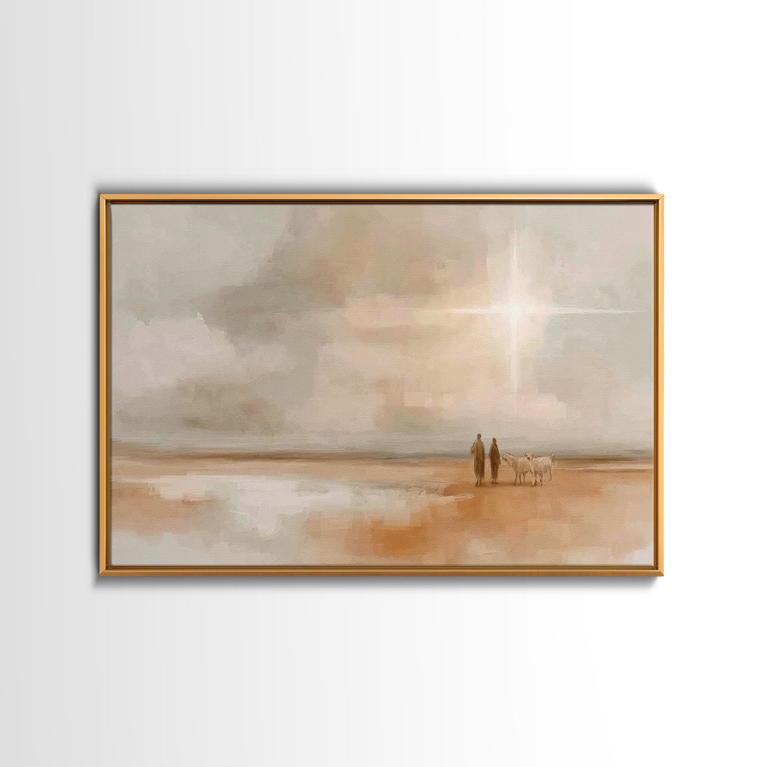 Guiding Light, Framed Canvas Print, Christian Christmas Art, Christmas Wall Art, Christian Art Canvas, Christian Wall Art, Christmas Art Pr