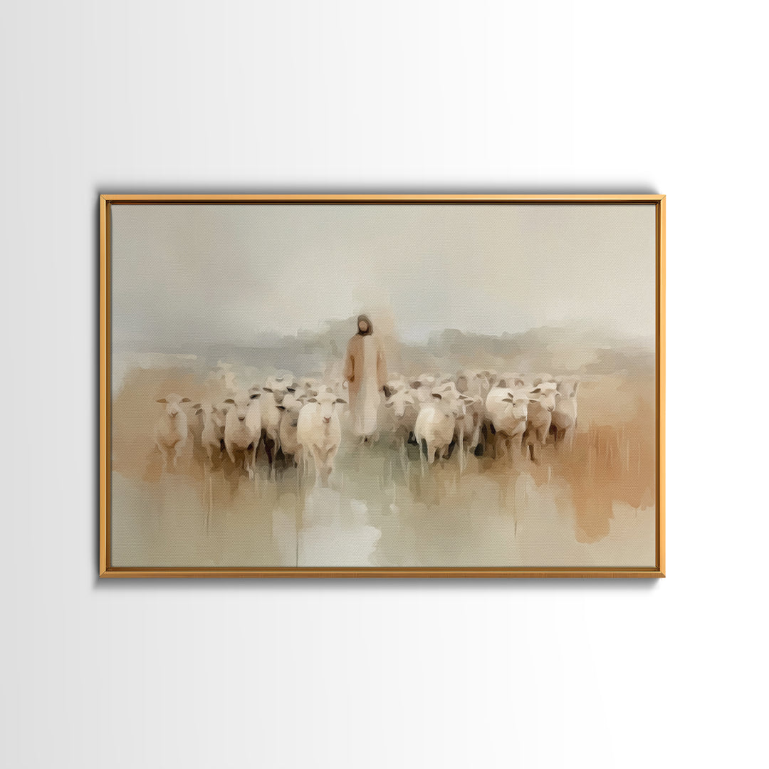 Blossoms Of Guidance – Framed Canvas Print – Christian Art Canvas – Jesus Painting – Christian Art Work – Christian Wall Art – Christian Gi