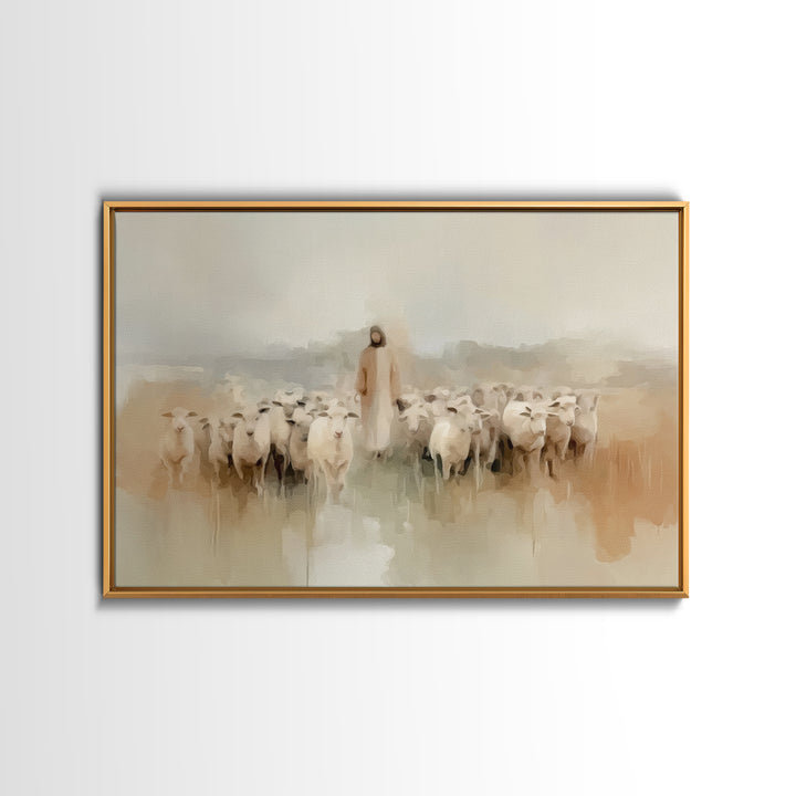 Blossoms Of Guidance – Framed Canvas Print – Christian Art Canvas – Jesus Painting – Christian Art Work – Christian Wall Art – Christian Gi