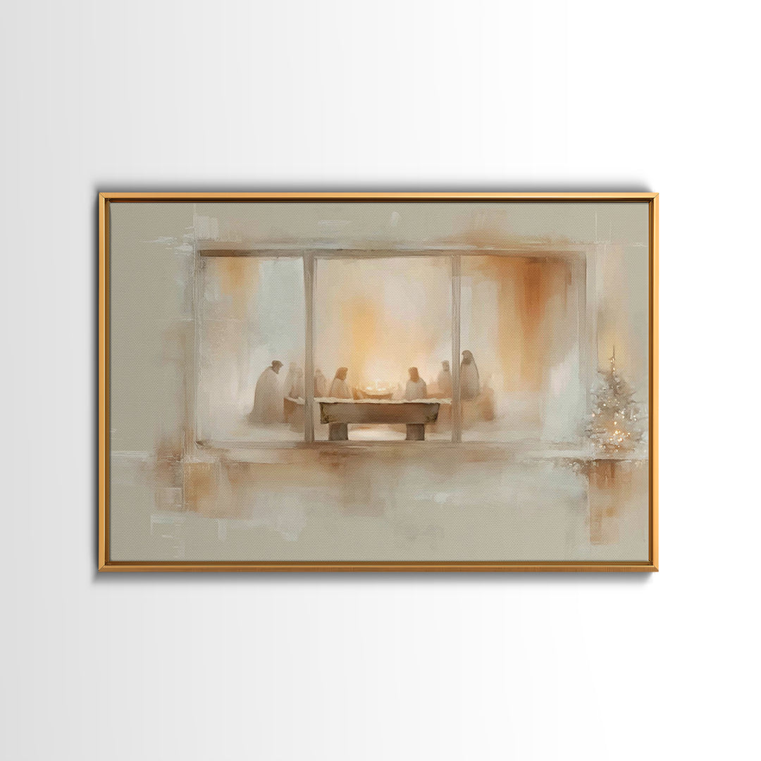 Upper Room Gathering | Framed Canvas Print | Christian Art Canvas | Christian Wall Art | Christmas Art | Christian Art Prints | Christian G