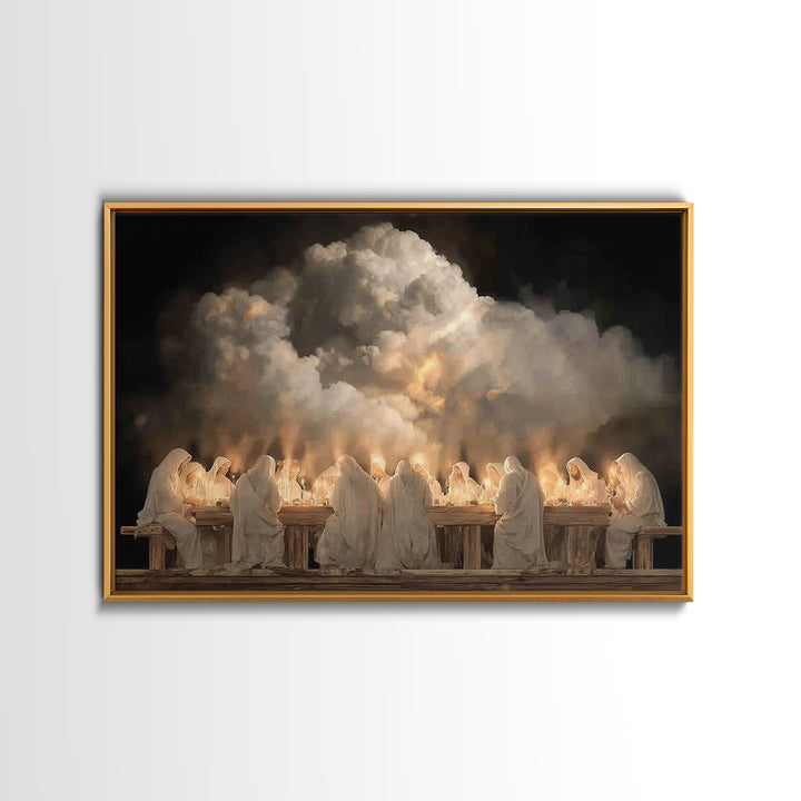 Last Supper Radiance – Framed Canvas Print – Christian Art Canvas – Jesus Wall Art – Christian Decor For Home – Unique Christian Art – Chri